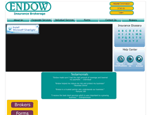 Tablet Screenshot of endowinc.com